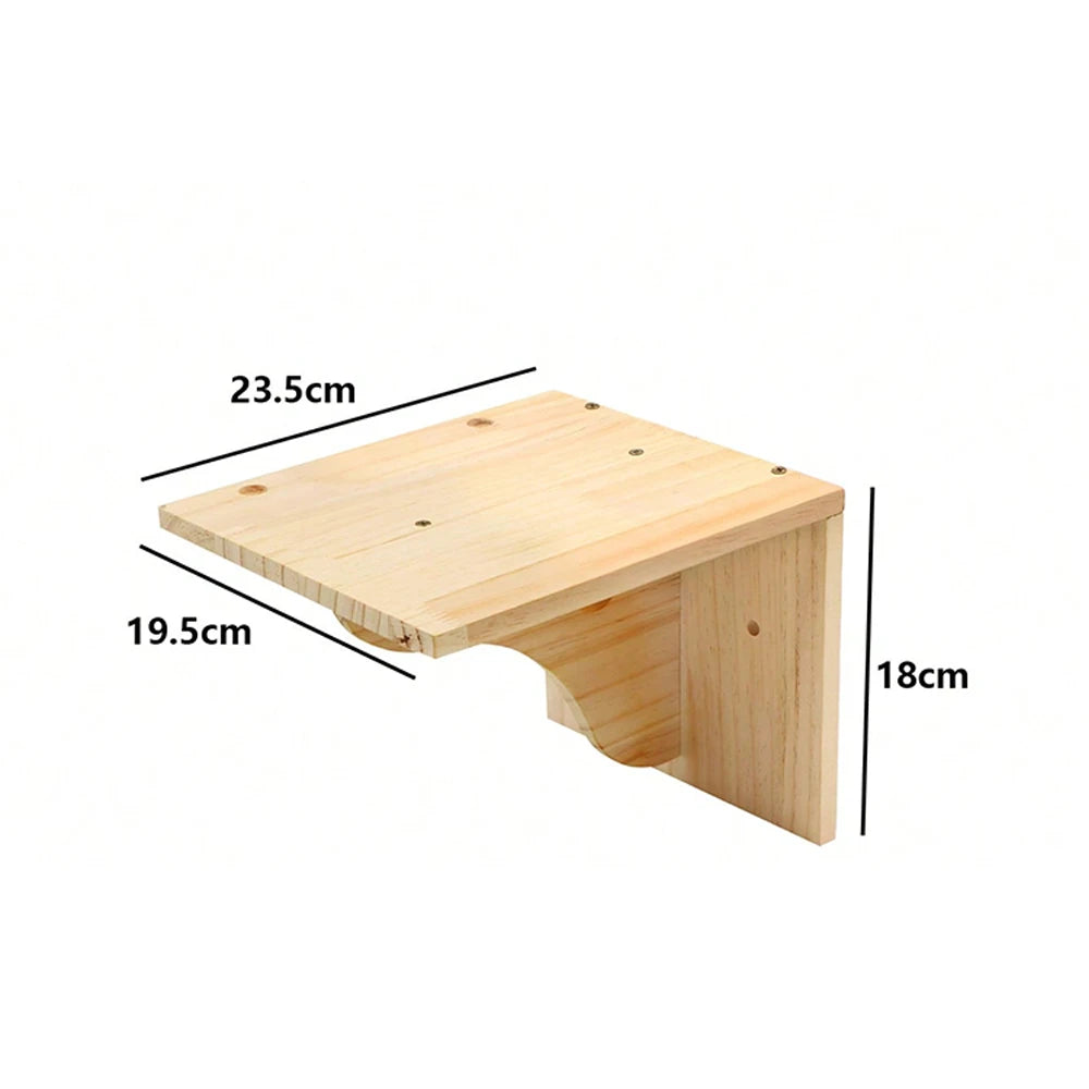 Cat Climbing Shelf Wall Mounted Four Step Stairway With Sisal Scratching Post For Cats Tree Perch Platform Jumping Furniture