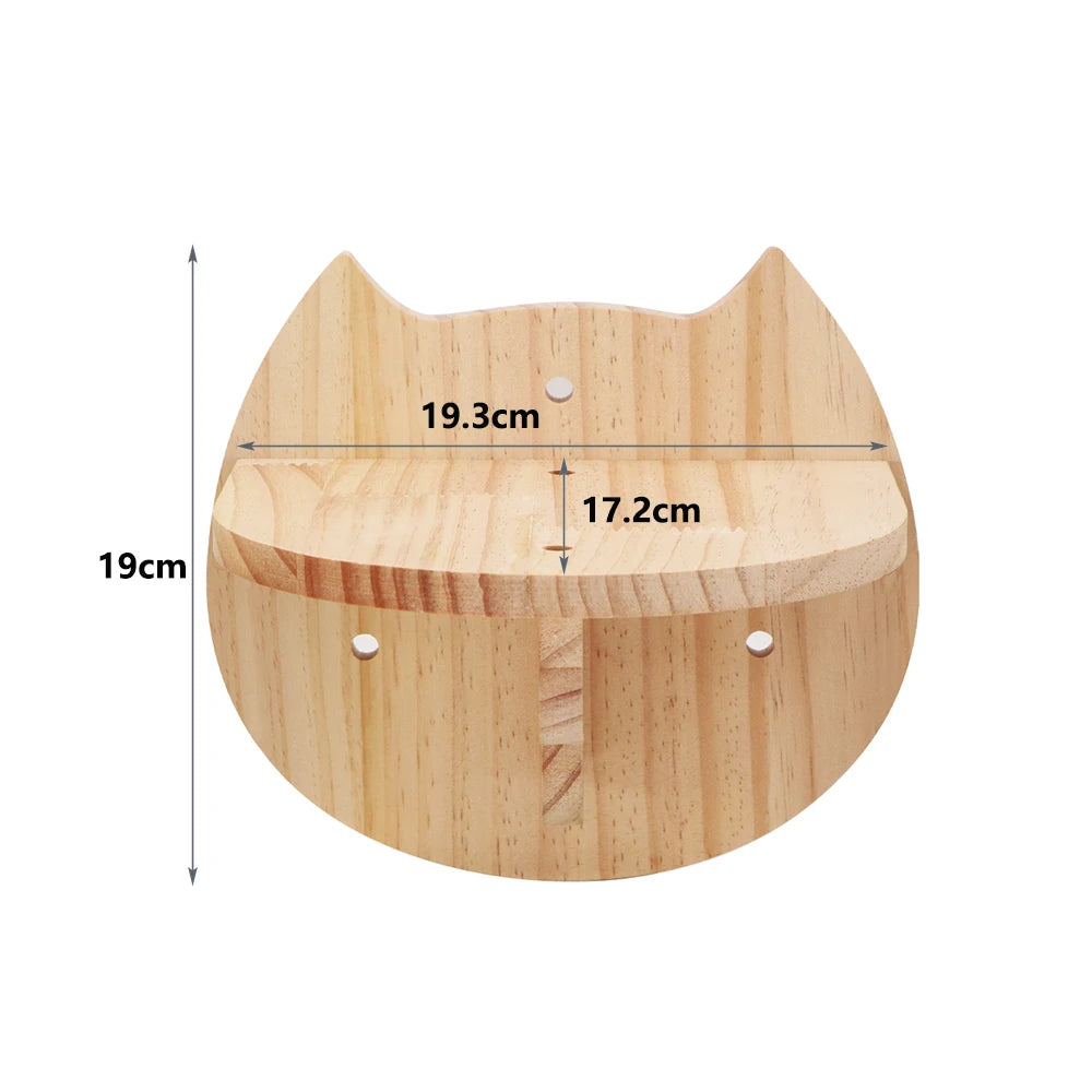 Cat Climbing Shelf Wall Mounted Four Step Stairway With Sisal Scratching Post For Cats Tree Perch Platform Jumping Furniture