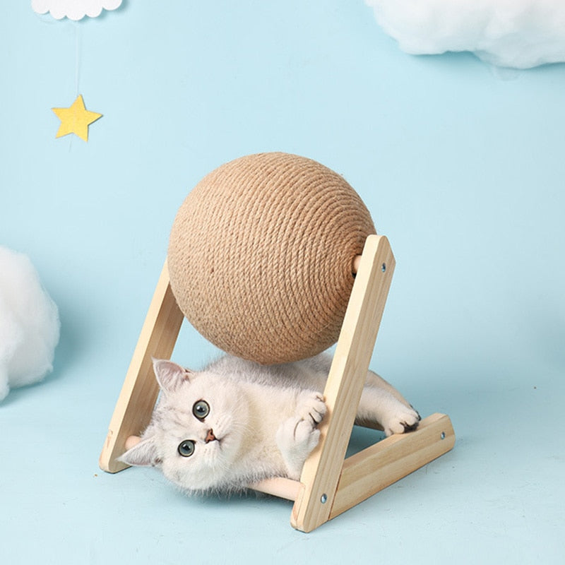 New Cat Toy Interactive Cat Scratcher Board Kitten Sisal Rope Ball Scratch Paws Pet Grinding Scratching Cats For Scratcher Toys